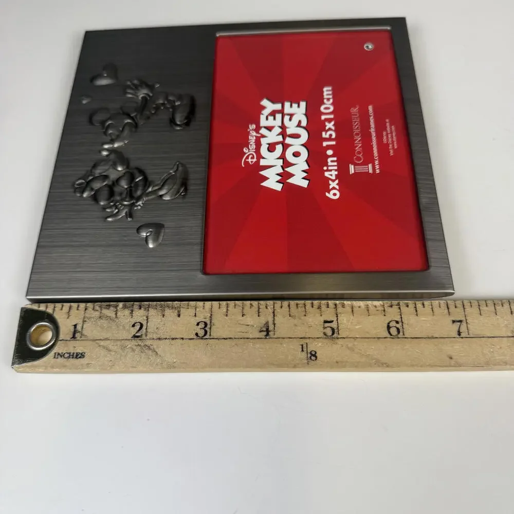 Vintage Disney Mickie and Minnie Mouse Picture Frame Black 6x4